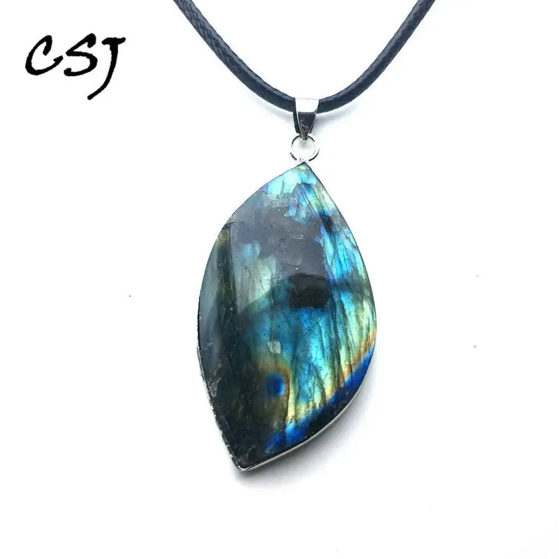 CSJ Labradorite Moonstone Sunstone Necklace