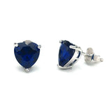 CSJ Sapphire Stud Earring Sterling Silver Zultanite Fine Jewelry Women