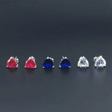 CSJ Sapphire Stud Earring Sterling Silver Zultanite Fine Jewelry Women