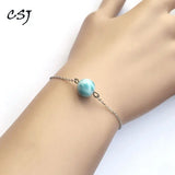 Sterling Silver Larimar Bracelet High Bangle for Women