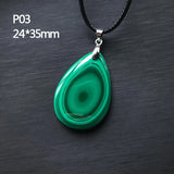 Natural Green Malachite Chrysocolla Pendant for Women