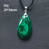 Natural Green Malachite Chrysocolla Pendant for Women