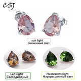 Zultanite Earring Sterling Silver 925 Pear 6*8MM Created Sultanite Jewelry