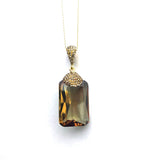 CSJ Zultanite Pendant Necklace Big Stone 20*30mm Created Sultanite Change