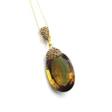 CSJ Zultanite Pendant Necklace Big Stone 20*30mm Created Sultanite Change