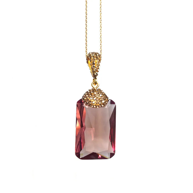 CSJ Zultanite Pendant Necklace Big Stone 20*30mm Created Sultanite Change