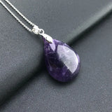 CSJ natural amethyst pendants real gemstone fine jewelry nice birthday party