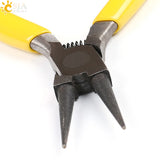 CSJA 126mm Long Round Nose Pliers Plastic Handle Durable Hand Tools