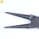 CSJA 126mm Long Round Nose Pliers Plastic Handle Durable Hand Tools