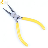 CSJA 126mm Long Round Nose Pliers Plastic Handle Durable Hand Tools