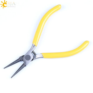 CSJA 126mm Long Round Nose Pliers Plastic Handle Durable Hand Tools