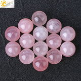 CSJA 12mm Round Natural Stone Beads for Bracelet Jewelry Making Bulk