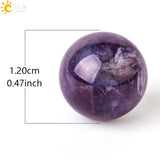 CSJA 12mm Round Natural Stone Beads for Bracelet Jewelry Making Bulk
