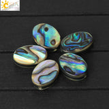 CSJA 15MM Natural Abalone Shell Round Beads for Jewelry Making