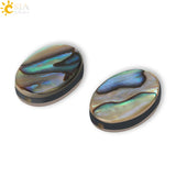 CSJA 15MM Natural Abalone Shell Round Beads for Jewelry Making