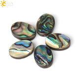 CSJA 15MM Natural Abalone Shell Round Beads for Jewelry Making