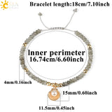 CSJA 4mm Natural Stone Strand Bracelet with Healing Reiki Quartz Beads