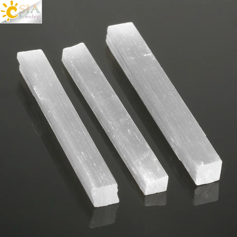 Natural Selenite Crystal Quartz Sticks Wand for Air Cleansing