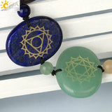 CSJA 7 Chakra Car Hanging Natural Crystal Stone Gravel Beads Home Decor