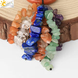 CSJA 7 Chakra Car Hanging Natural Crystal Stone Gravel Beads Home Decor