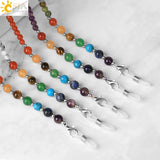 CSJA 7 Chakra Natural Stone Mask Strap Eyeglasses Chain Necklace G820