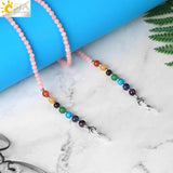 CSJA 7 Chakra Natural Stone Mask Strap Eyeglasses Chain Necklace G820