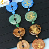 CSJA 7 Chakras Car Hanging Tree of Life Spiritual Reiki Jewelry