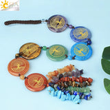 CSJA 7 Chakras Car Hanging Tree of Life Spiritual Reiki Jewelry
