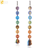 CSJA 7 Chakras Car Hanging Tree of Life Spiritual Reiki Jewelry