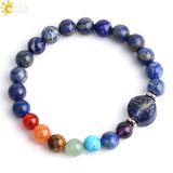 CSJA 8mm 7 Chakra Balance Yoga Tree of Life Crystal Bracelet
