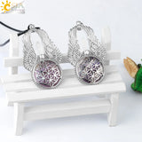 CSJA Amethysts Stone Pendant Reiki Angel Wings Necklace