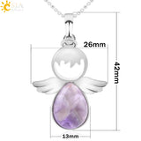CSJA Angel Wings Necklace Crystal Angels Pendant Lovely Jewelry F754