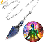 CSJA Antique Divination Quartz Pendant Healing Pendulum G841