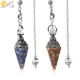 CSJA Antique Divination Quartz Pendant Healing Pendulum G841