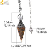 CSJA Antique Divination Quartz Pendant Healing Pendulum G841