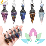CSJA Antique Divination Quartz Pendant Healing Pendulum G841