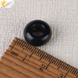 CSJA 14mm Natural Stone Big Hole Beads for Jewelry Making 10pcs F423