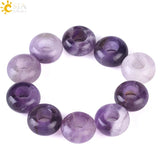 CSJA 14mm Natural Stone Big Hole Beads for Jewelry Making 10pcs F423