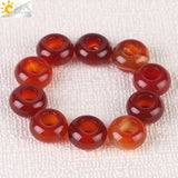 CSJA 14mm Natural Stone Big Hole Beads for Jewelry Making 10pcs F423