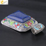 CSJA Lapis Lazuli Natural Stone Pendant for Men