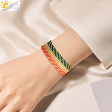 CSJA Magnetic Healing Lucky Rope Wrap Bracelet Multilayer Women Men Jewelry