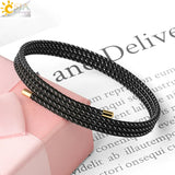 CSJA Magnetic Healing Lucky Rope Wrap Bracelet Multilayer Women Men Jewelry
