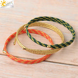 CSJA Magnetic Healing Lucky Rope Wrap Bracelet Multilayer Women Men Jewelry
