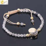 CSJA Cloud Crystal Bracelet Natural Stone Faceted Small Beads Charms Woven
