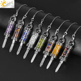 CSJA Clear Quartz Pendulum Natural Stone Pendant