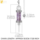 CSJA Clear Quartz Pendulum Natural Stone Pendant