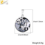 CSJA Elephant Pendant Natural Stone Crystal Charm for Necklace Making H018