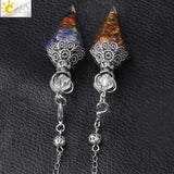 CSJA Dowsing Rods Crystal Resin Pendulum Cone Healing G841