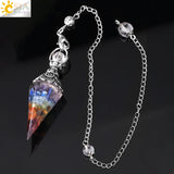 CSJA Dowsing Rods Crystal Resin Pendulum Cone Healing G841