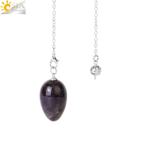 CSJA Egg Stone Pendulum for Dowsing Wicca Healing